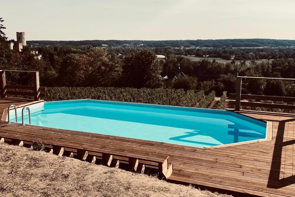 Maison Vue Panoramique Depuis Le Coteau De ชีนง ภายนอก รูปภาพ